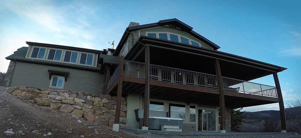 Wrap around deck viewing the lake!