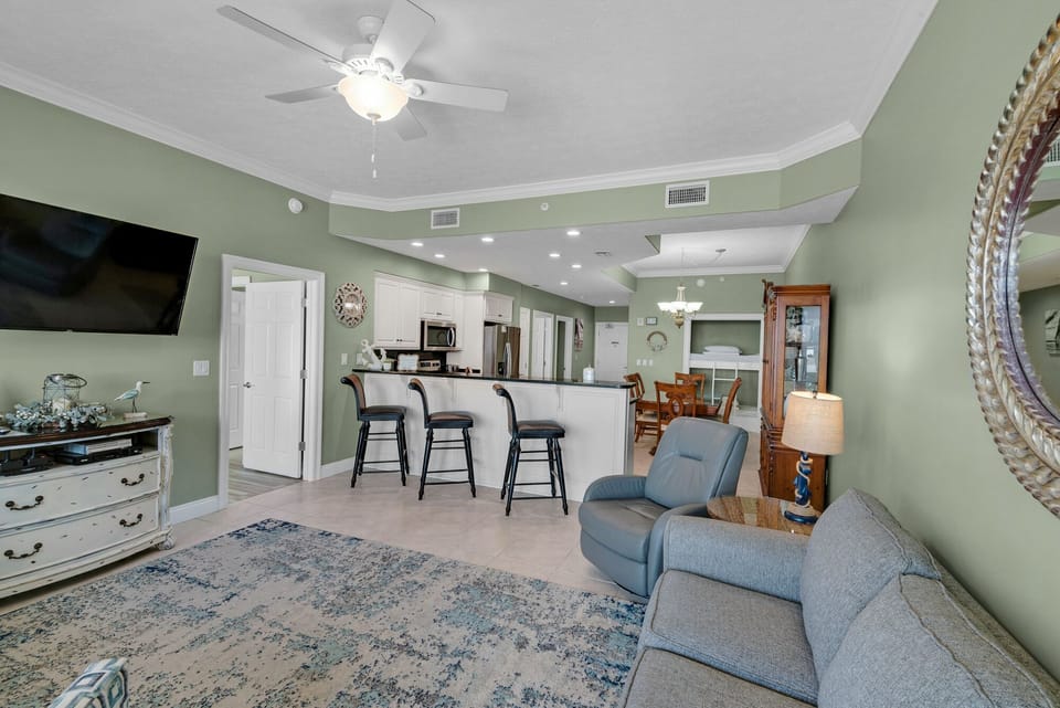 Condo, Multiple Beds, Pool Access | Living area | 32-inch TV with cable channels