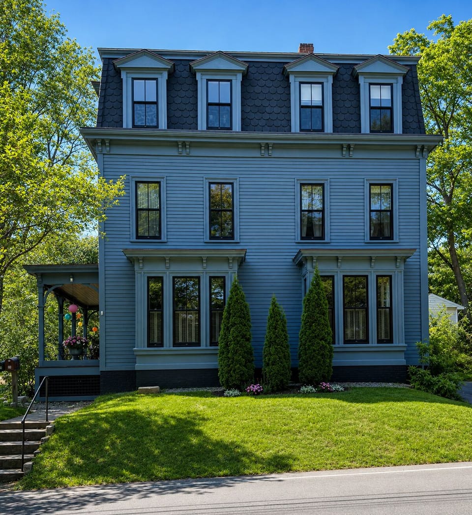 A classic mansard roof home in Rockport.