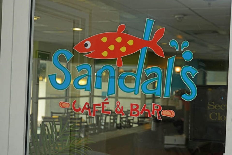 Sandals Cafe and Bar is an onsite restaurant for all guests! No cooking tonight.