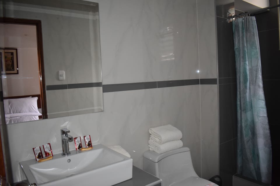 Superior Double Room | Bathroom | Shower, rainfall showerhead, free toiletries, hair dryer