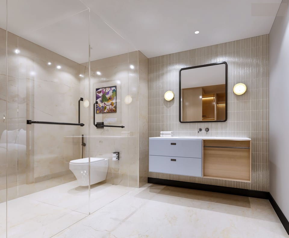 Presidential Suite | Bathroom | Rainfall showerhead, free toiletries, hair dryer, bathrobes