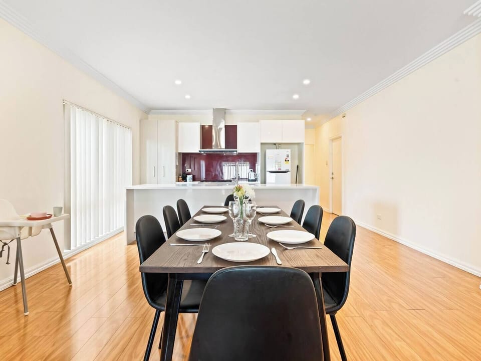 Dining area. Complimentary highchair with plasticware for the little ones.