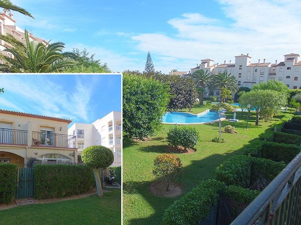 Small photo of the rear from the gardens and pool area. 