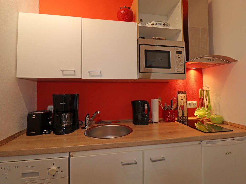 Apartment | Private kitchen | Electric kettle, highchair
