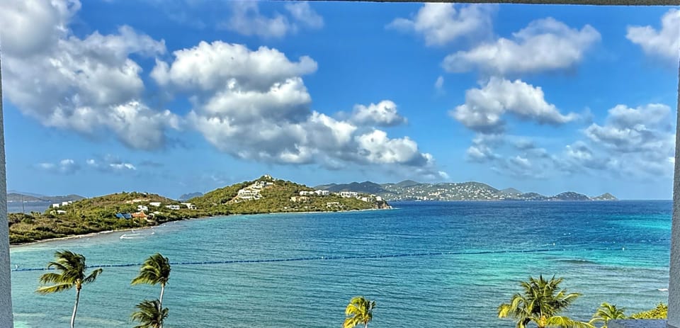 Morning View of St John in background