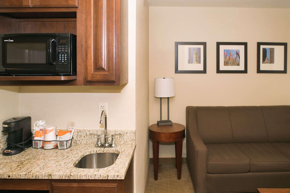 Suite, 2 Queen Beds, Non Smoking | Premium bedding, down comforters, blackout drapes, iron/ironing board