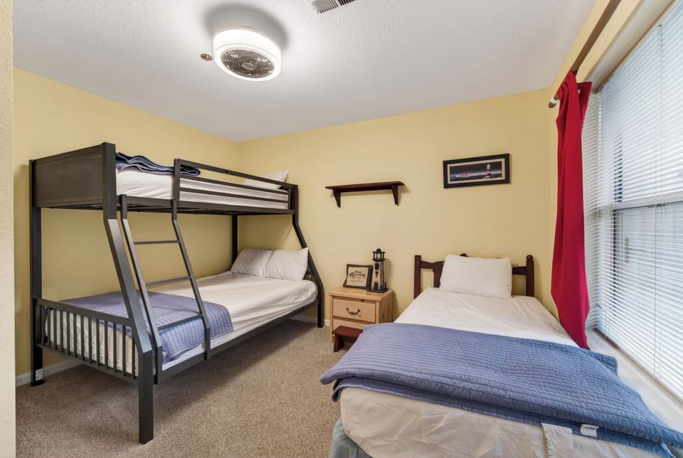 BEDROOM 2 - PYRAMID BUNK AND A TWIN BED