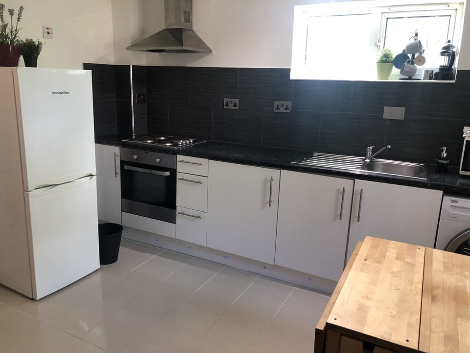 Comfort Apartment, 2 Bedrooms, Kitchen | Private kitchen | Full-size fridge, microwave, oven, stovetop