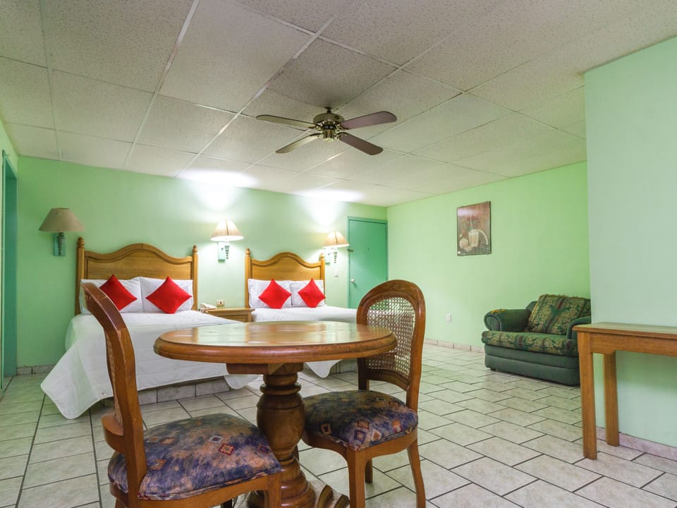 Standard Studio Suite, 2 Double Beds | Free WiFi, bed sheets