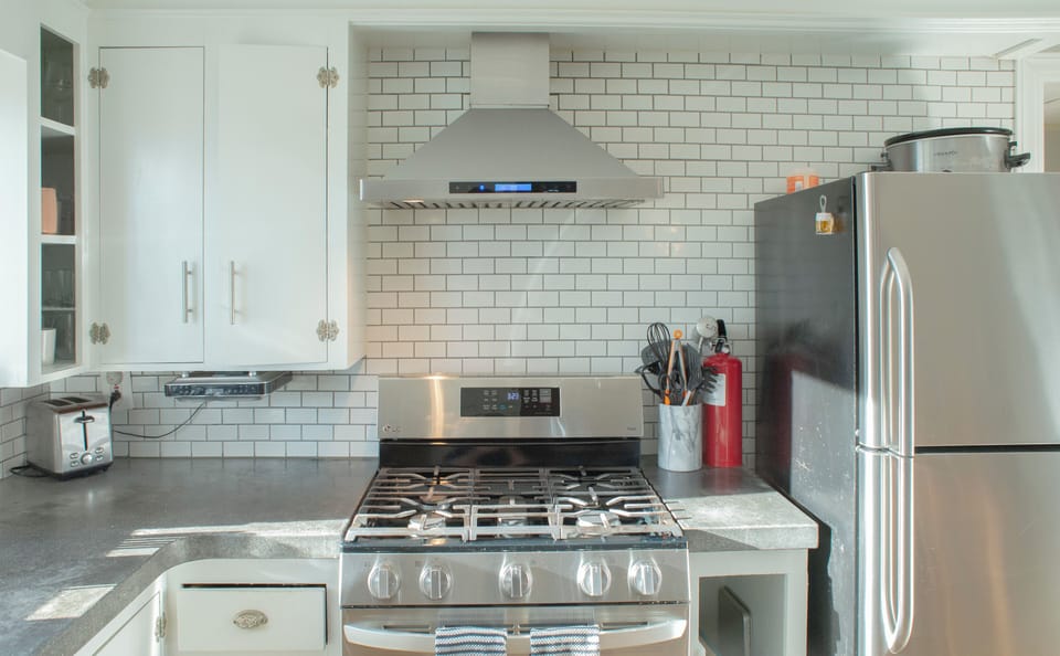 Enjoy cooking family meals in the fully outfitted kitchen