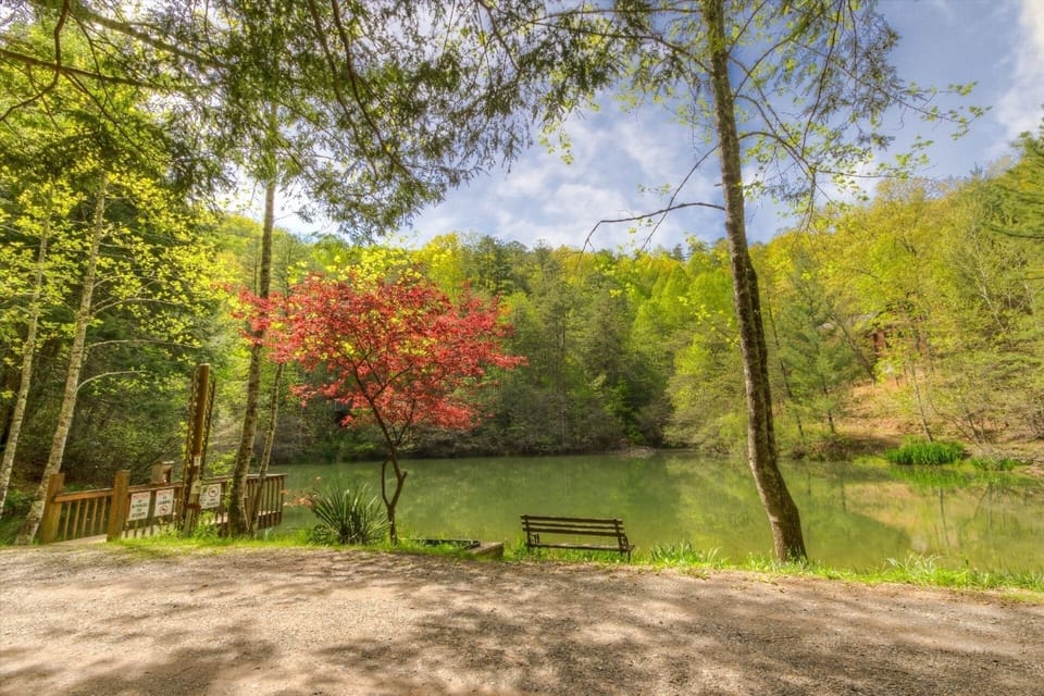 Hike a short distance to this private assn pond with catch/release fishing