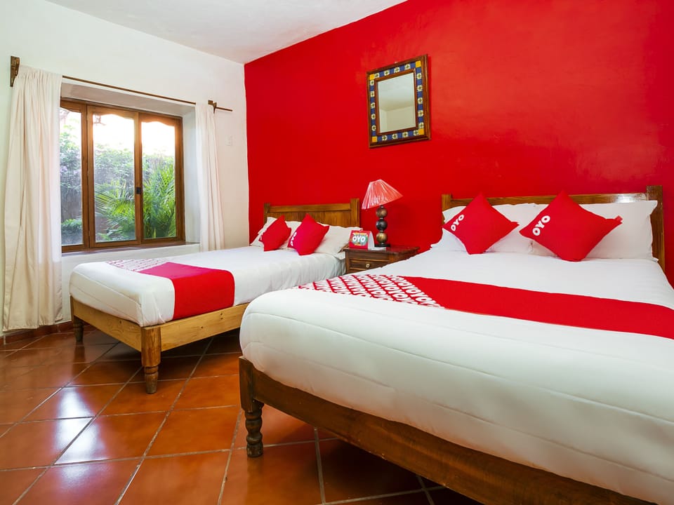Standard Room, 2 Double Beds | Desk, soundproofing, iron/ironing board, free WiFi
