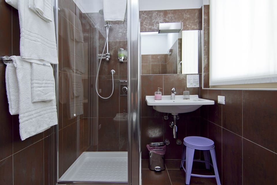 Free toiletries, hair dryer, bidet, towels