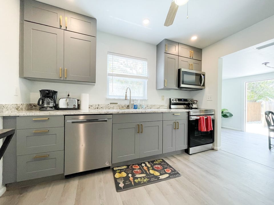 Main house kitchen fully stocked