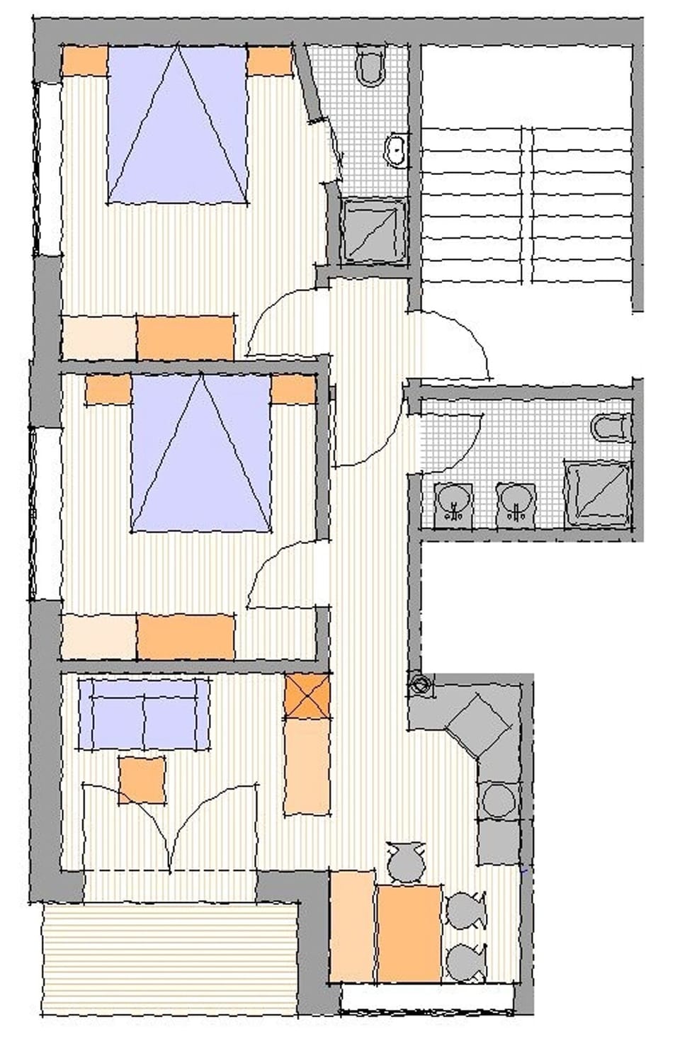 Apartment, 2 Bedrooms, Non Smoking, Mountainside | Floor plan