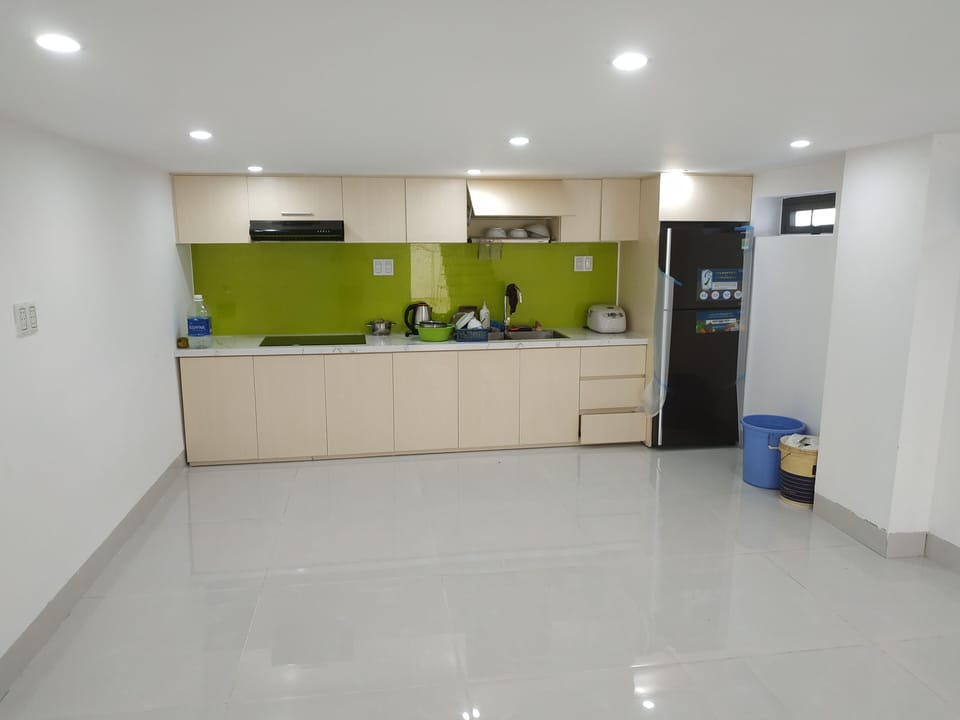 Mini-fridge, toaster, rice cooker, cookware/dishes/utensils