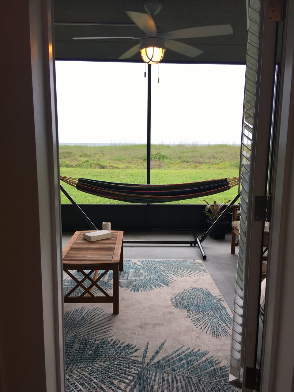Relax on our patio! private door from Master Starfish Bedroom
