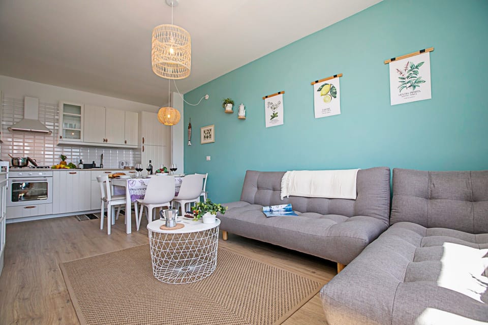 Family Apartment, Multiple Bedrooms, Mountainside (Casa Turchese) | Living area | Flat-screen TV