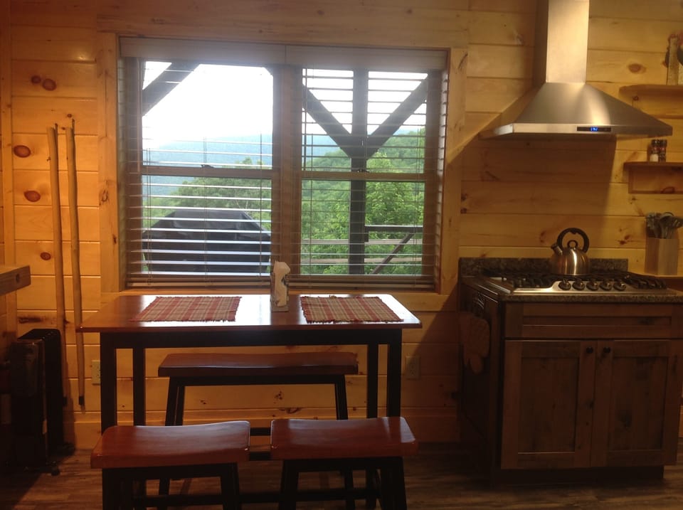 View of mountain from kitchen table.