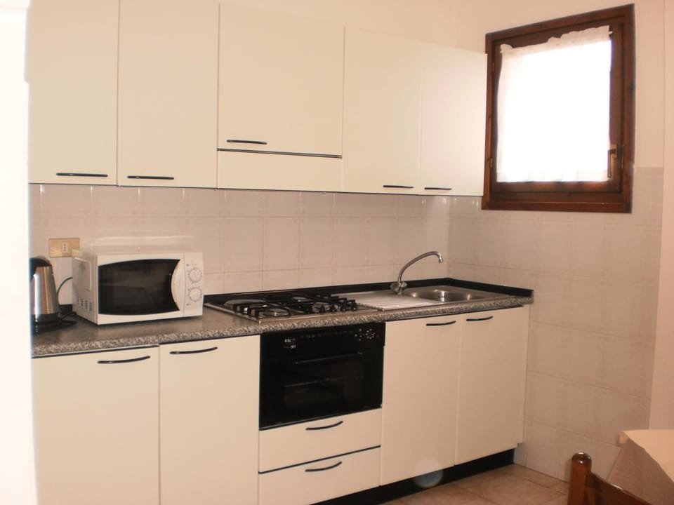 Fridge, oven, stovetop, coffee/tea maker