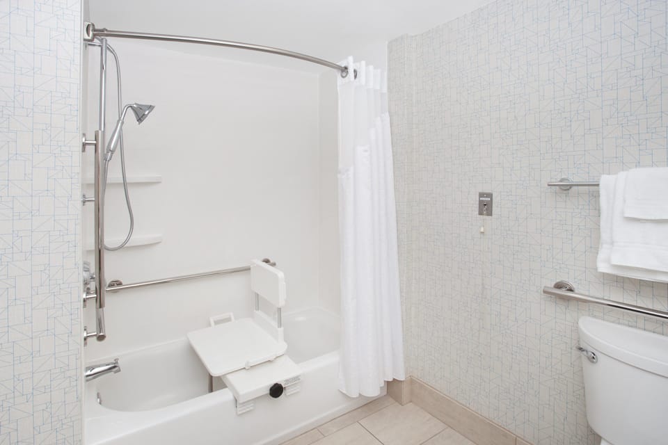 Hair dryer, towels