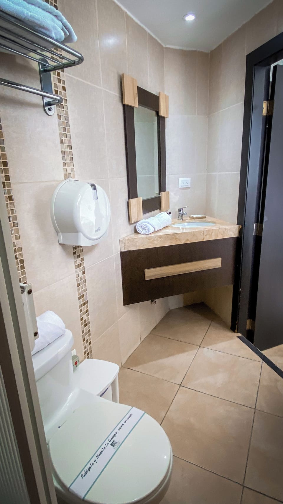 Shower, free toiletries, hair dryer (on request), towels