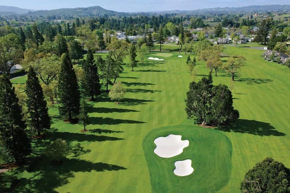 Elevate your Napa Valley experience with front-row views of Silverado's green 2, where the magic of championship golf meets the comfort of our exquisite condo retreat.