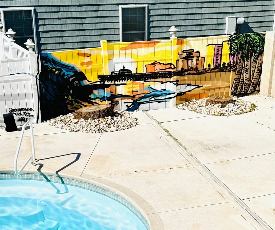 New North Myrtle Beach Mural in Pool Area
