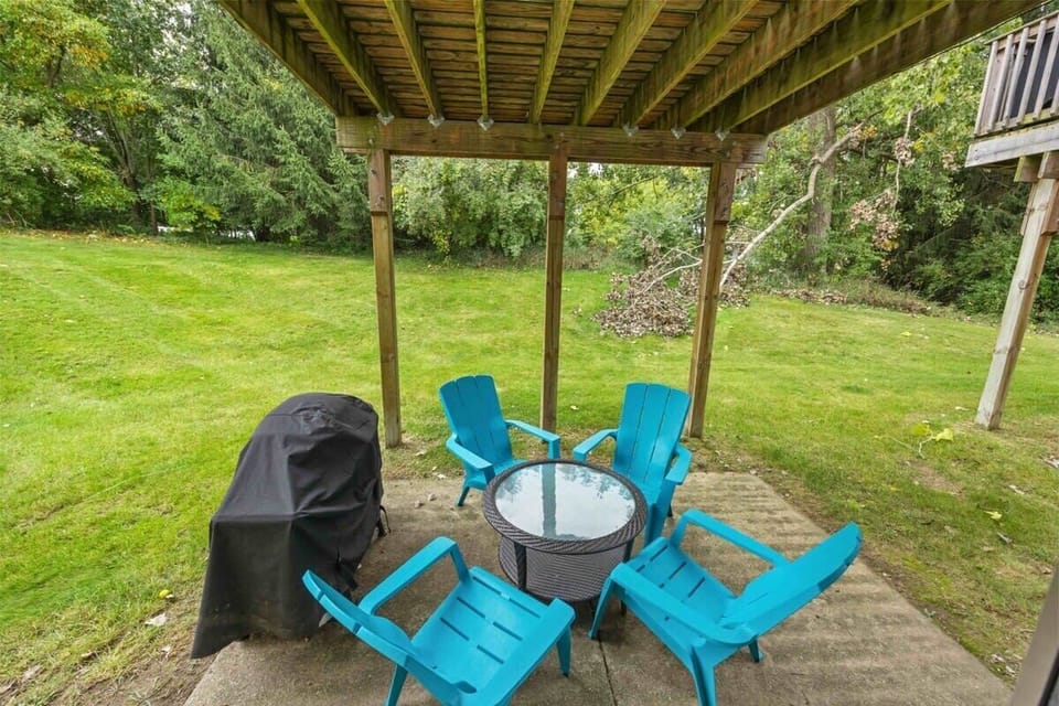 Unit A: walkout patio