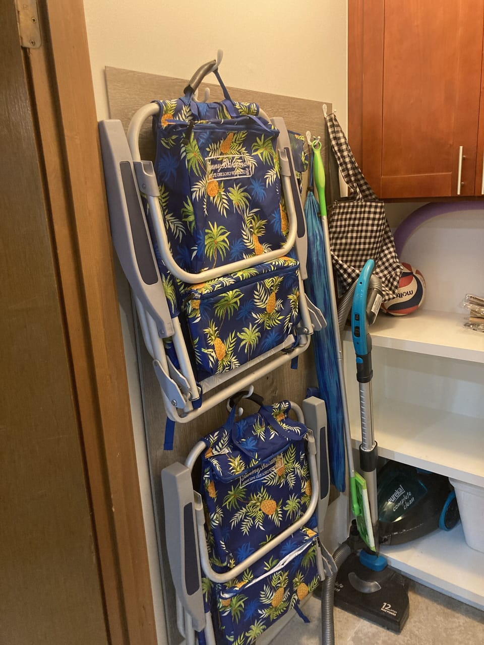 Beach chairs and umbrella and coolers for your beach trips