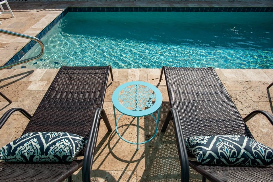Working on your tan?  Enjoy relaxing in these comfy loungers.