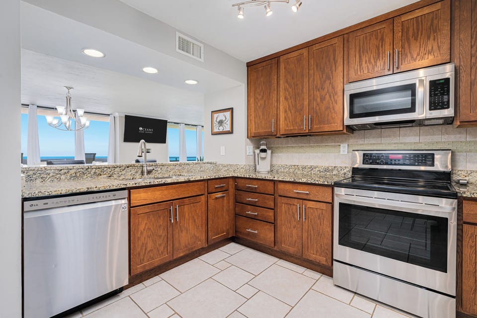 Cooking with an oceanfront view!
