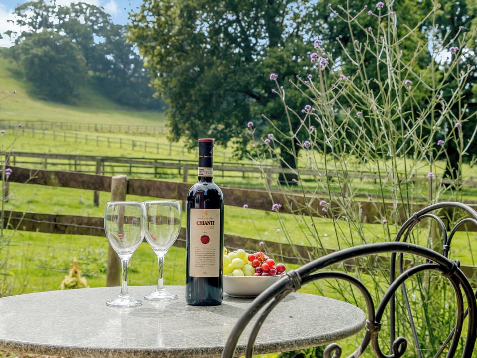 Tranquil sitting out area | The Bothy - Netherley Hall Cottages, Mathon, near Malvern
