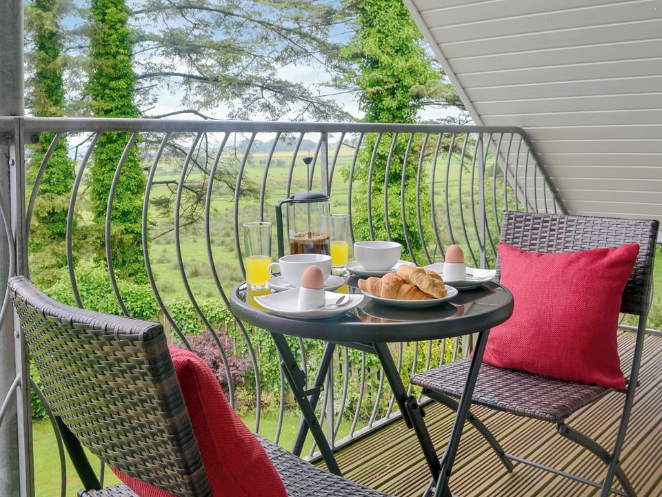 Charming balcony area | The Soup Kitchen, Borgue, near Kirkcudbright