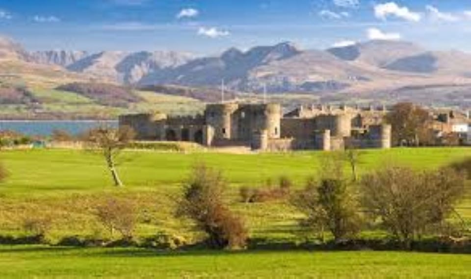 Beaumaris Castle from the fields