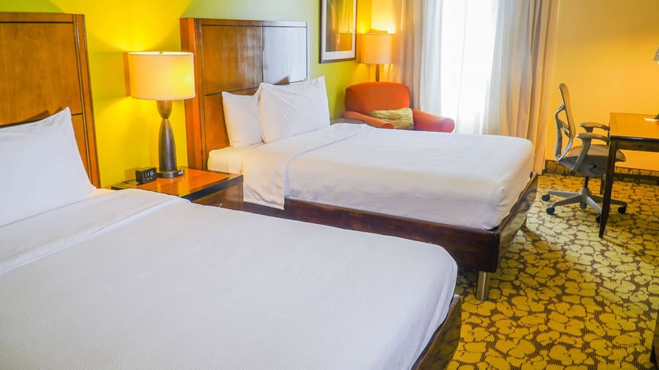 Room, 2 Queen Beds | Premium bedding, minibar, in-room safe, desk