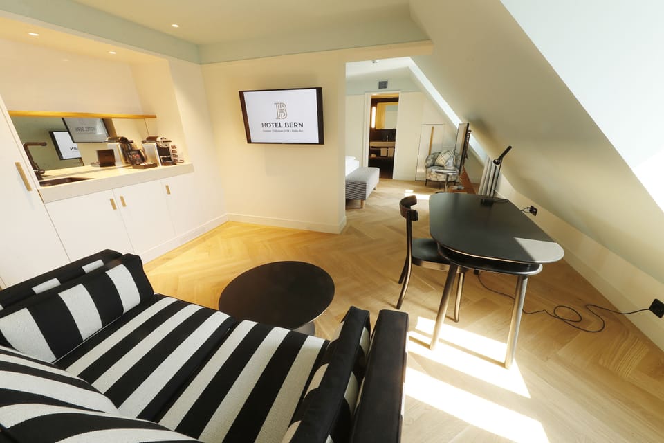 Standard Apartment, 1 Double Bed, Kitchenette (with Sofabed) | Living area | Flat-screen TV