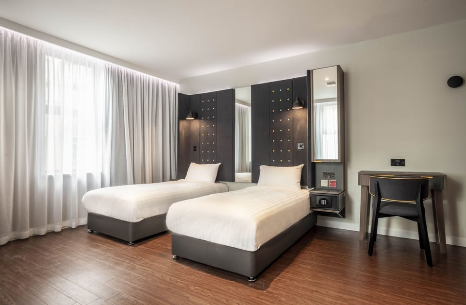 Accessible Twin with Window | In-room safe, blackout drapes, free WiFi, bed sheets