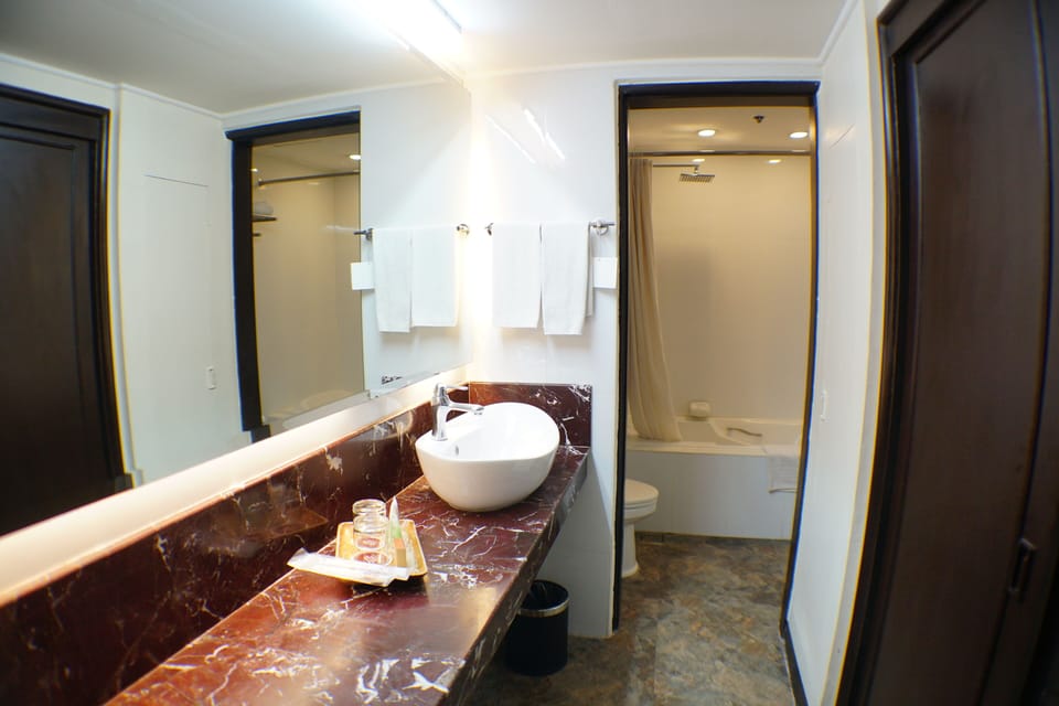 Deluxe Room | Bathroom | Shower, free toiletries, hair dryer, slippers