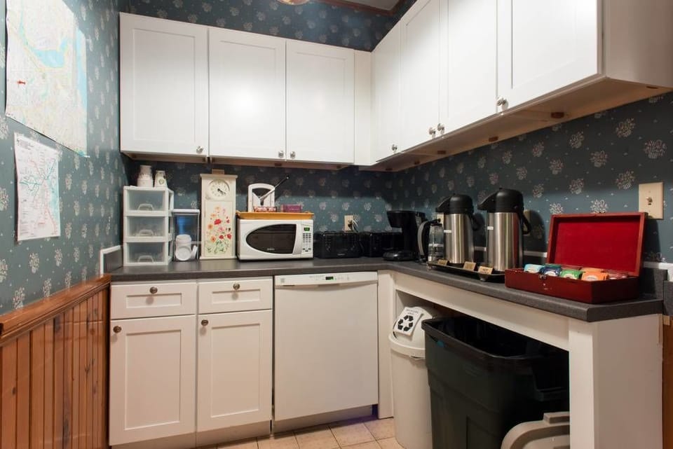 Shared microwave, electric kettle, highchair