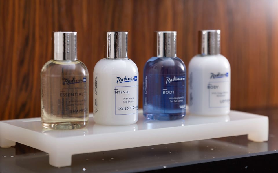 Free toiletries, hair dryer, bidet, towels