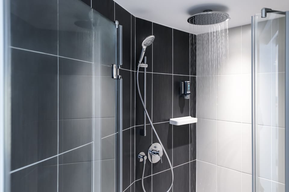 Executive Room, 1 Queen Bed | Bathroom | Shower, rainfall showerhead, eco-friendly toiletries, hair dryer