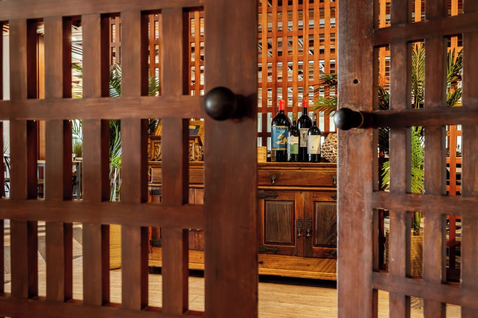 Lunch served, Regional cuisine, pool views 