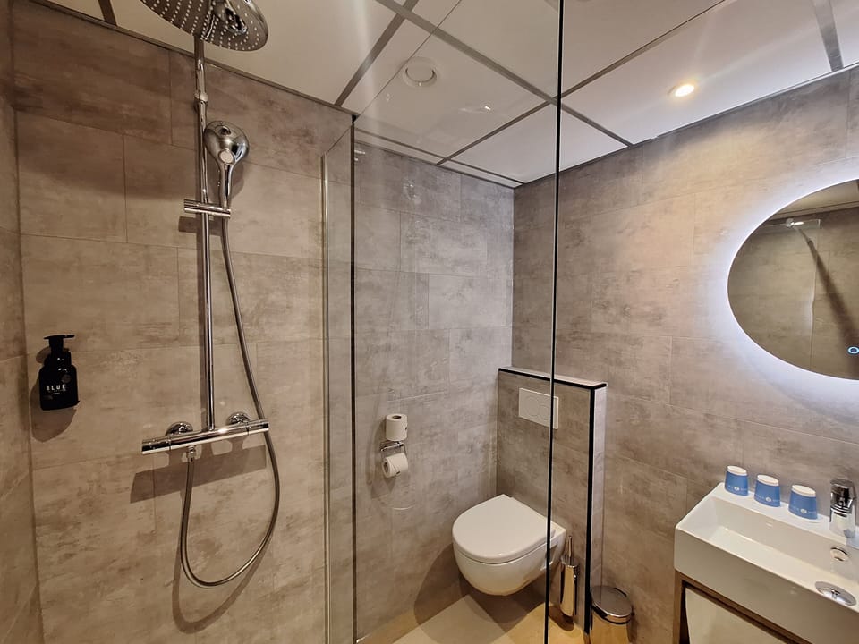 Free toiletries, hair dryer, towels