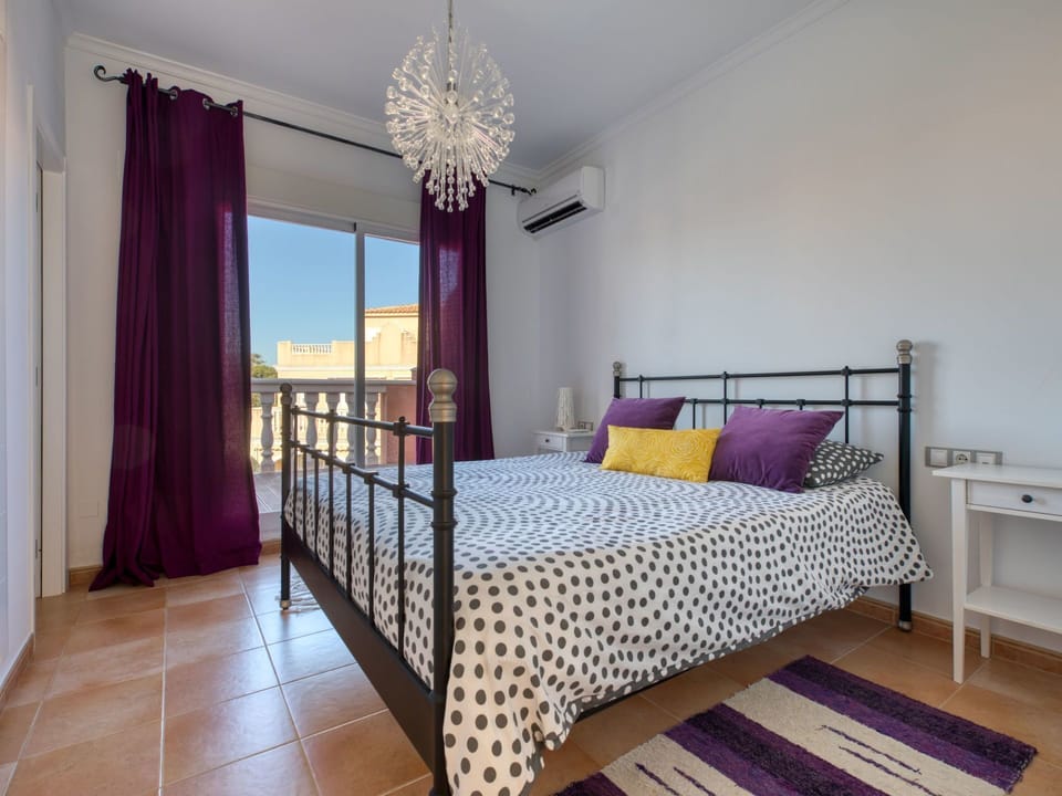 Bedroom, Bed, Furniture, Room, Property, Interior Design, Bed Frame, Purple, Floor, Bedding