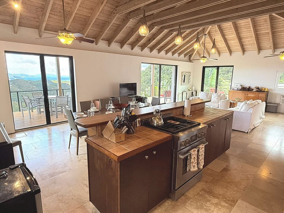 Your well equipped kitchen enjoys beautiful views