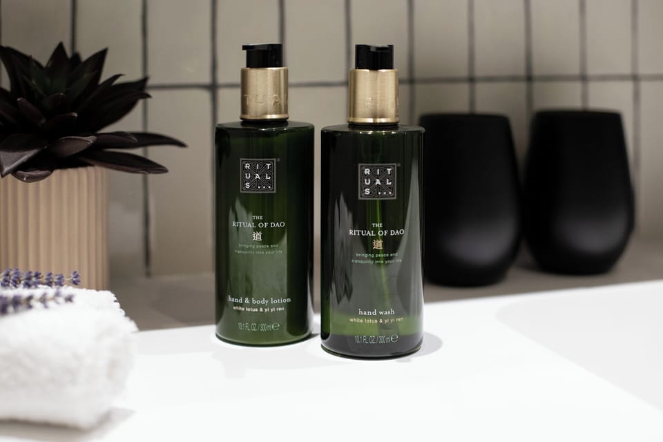Deluxe Double Room | Bathroom | Eco-friendly toiletries, hair dryer, towels