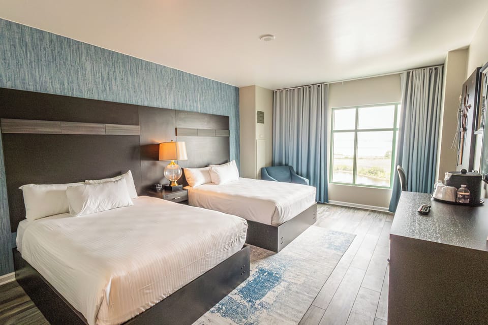 Premier Room, 2 Queen Beds | Desk, blackout drapes, iron/ironing board, cribs (surcharge)