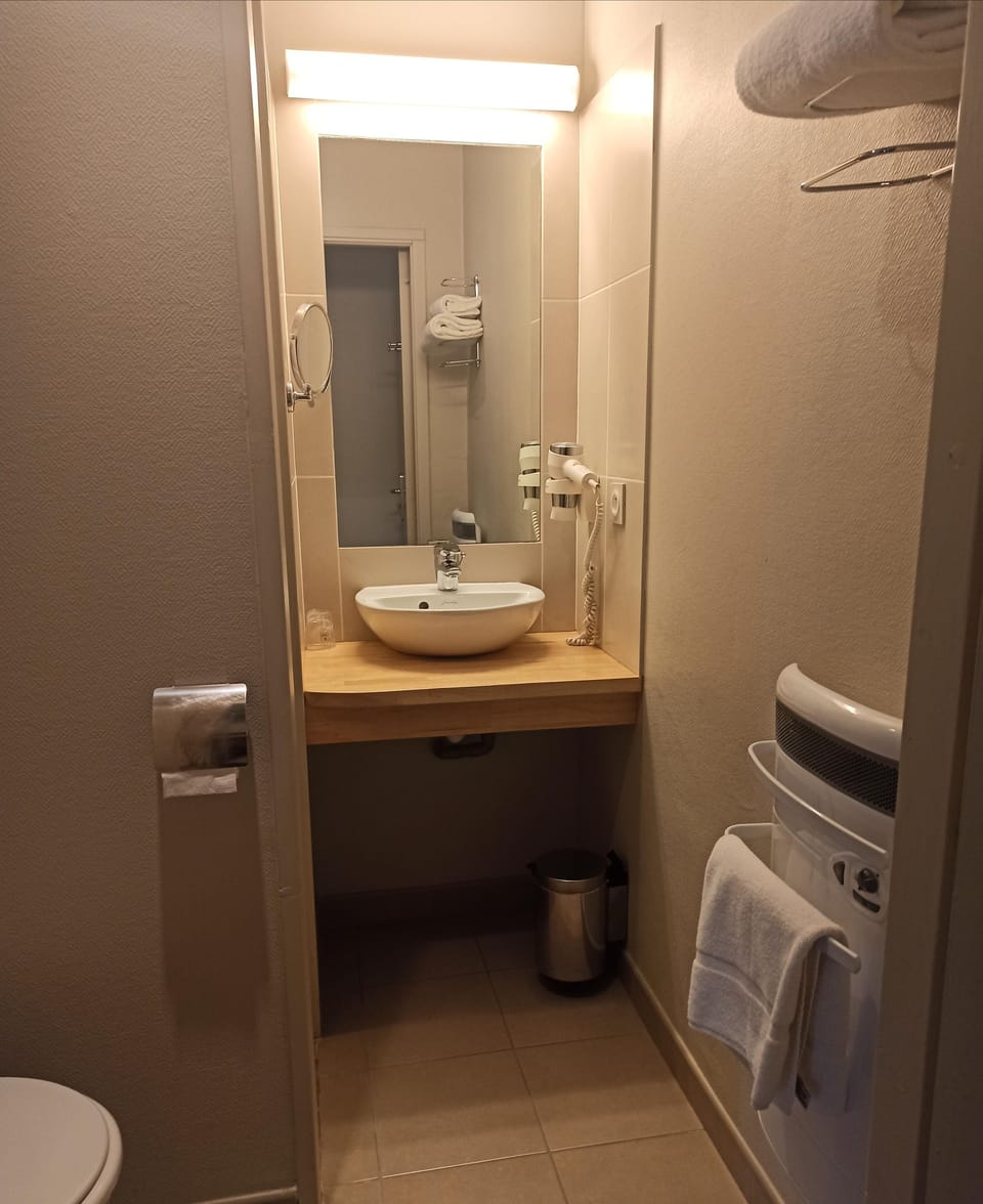 Free toiletries, hair dryer, towels